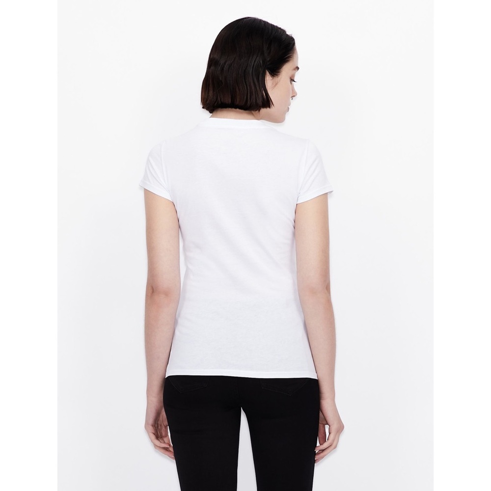 ARMANI EXCHANGE SLIM FIT LOGO SEQUIN T-SHIRT - Picture 4 of 9